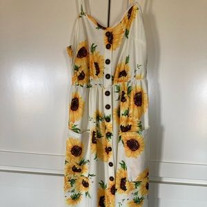 Sunflower Midi Dress!